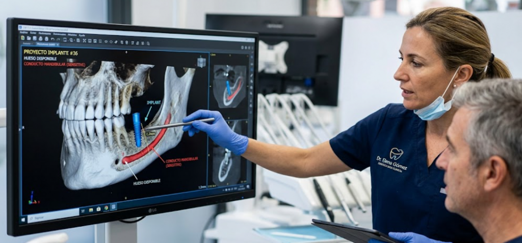Planificación dental precisa con imagen 3D antes de un tratamiento quirúrgico